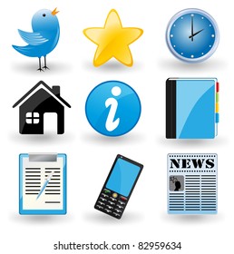 Social media icons. Vector