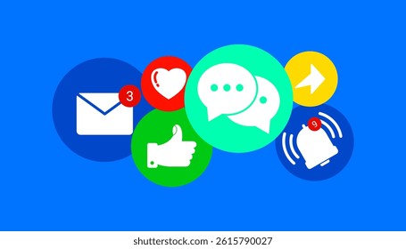 Social Media Icons Vector Art Collection for Digital Platforms and Online Communication