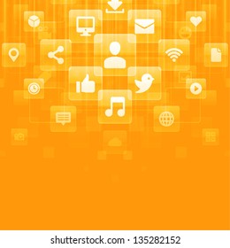 Social Media Icons Vector Background