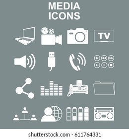 Social media icons. Vector concept illustration for design.