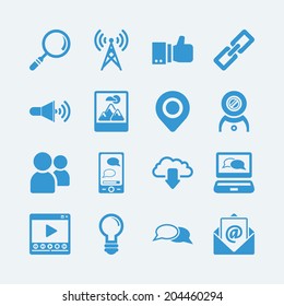 Social media icons. Vector EPS10 