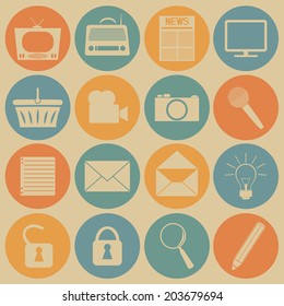 Social media icons. Vector set, EPS 8.