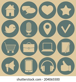 Social media icons. Vector set, EPS 8.