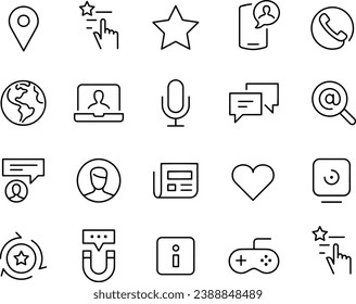 social media Icons Vector set