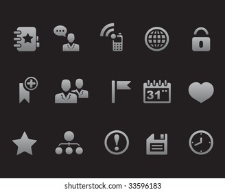 Social and media icons, web