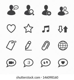 Social Media Icons with White Background