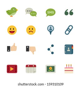 Social Media Icons with White Background