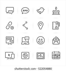 Social Media icons with White Background 
