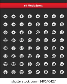 Social media icons,Black background,vector