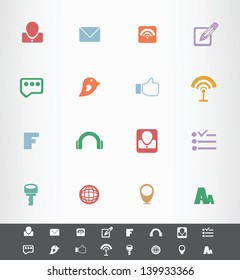 Social media icons,vector