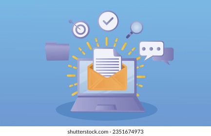 Social media ideas.on blue background.Vector Design Illustration.
