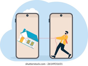 Social media illustration, business concept, web design

