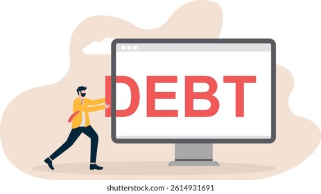 Social media illustration, business concept, web design

