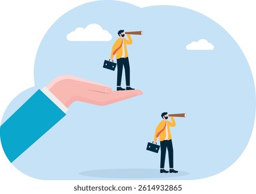 Social media illustration, business concept, web design

