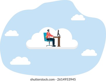 Social media illustration, business concept, web design


