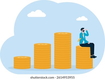 Social media illustration, business concept, web design

