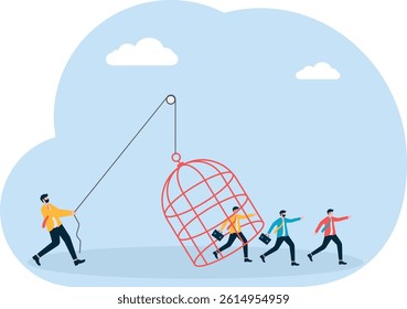 Social media illustration, business concept, web design