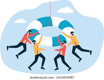 Social media illustration, business concept, web design

