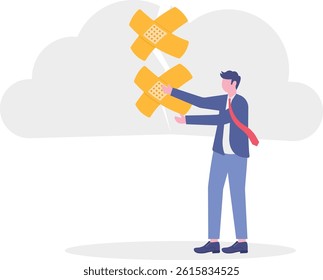 Social media illustration, business concept, web design,business illustration

