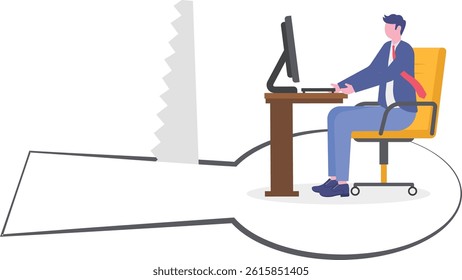 Social media illustration, business concept, web design, business illustration

