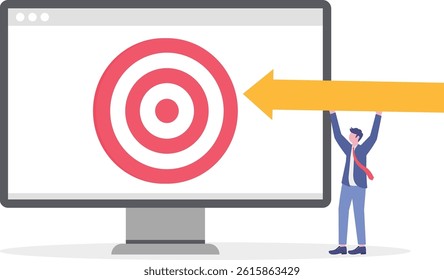 Social media illustration, business concept, web design, business illustration

