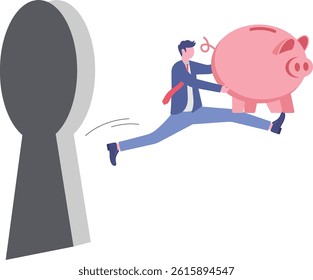 Social media illustration, business concept, web design, business illustration


