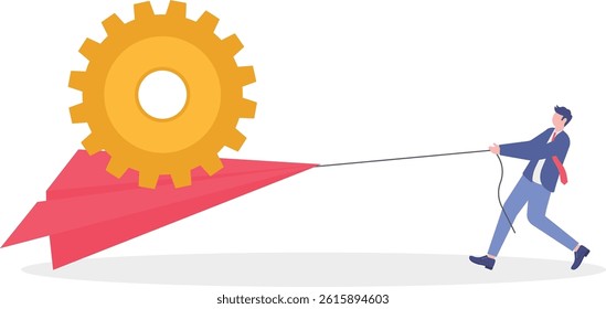Social media illustration, business concept, web design, business illustration

