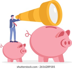 Social media illustration, business concept, web design, business illustration

