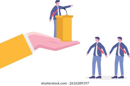 Social media illustration, business concept, web design, business illustration

