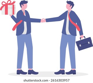 Social media illustration, business concept, web design

