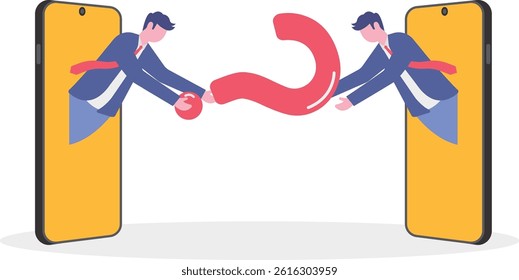 Social media illustration, business concept, web design

