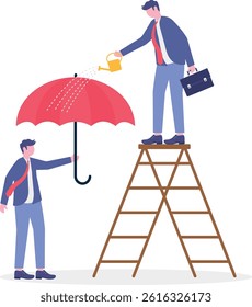 Social media illustration, business concept, web design

