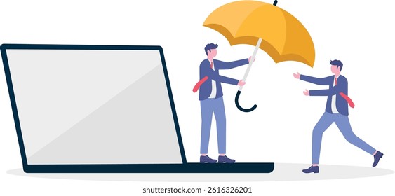 Social media illustration, business concept, web design

