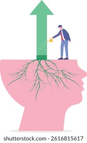Social media illustration, business concept, web design

