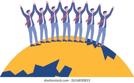 Social media illustration, business concept, web design


