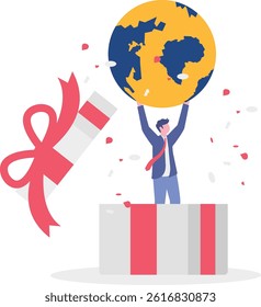 Social media illustration, business concept, web design

