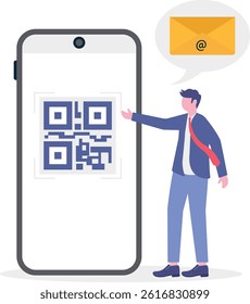 Social media illustration, business concept, web design

