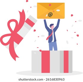 Social media illustration, business concept, web design

