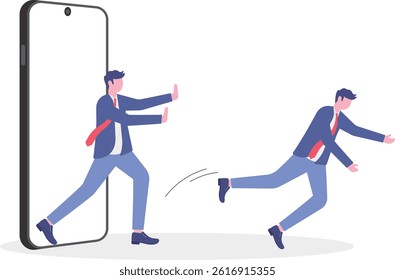 Social media illustration, business concept, web design


