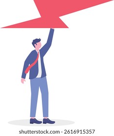 Social media illustration, business concept, web design

