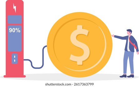 Social media illustration, business concept, web design

