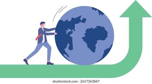 Social media illustration, business concept, web design

