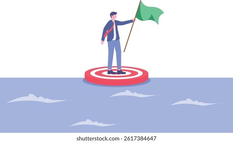 Social media illustration, business concept, web design

