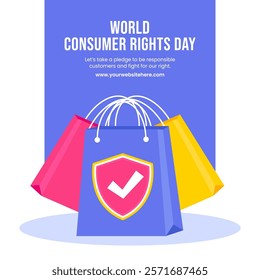 Social Media Illustration Celebrating World Consumer Rights Day