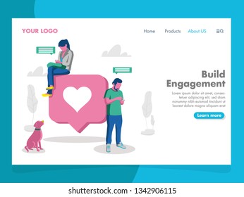 Social Media Illustration for landing page