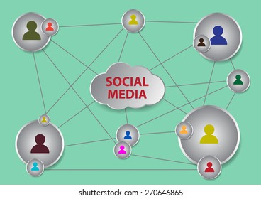 social media, illustration, vector.