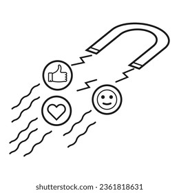 Social and media influence icon. Vector illustration. EPS 10.