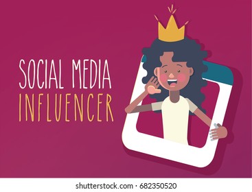 Social media influencer concept