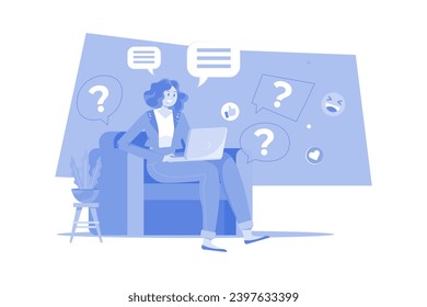 Social Media Influencer Doing Live Q and A