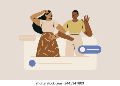 Social Media Influencer Marketing Vector Illustration